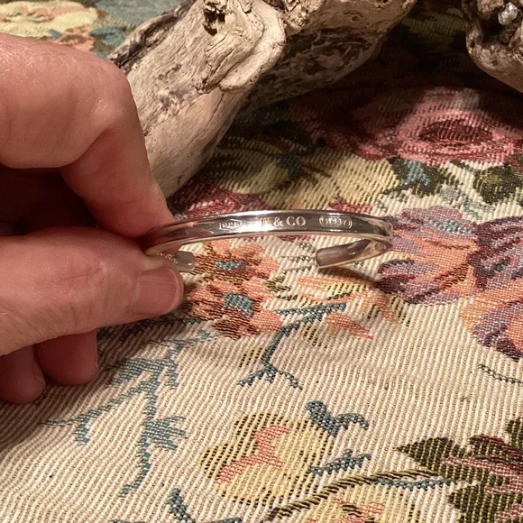 Tiffany 1837 Sterling Silver Narrow Cuff Bracelet - Picture 5 of 5